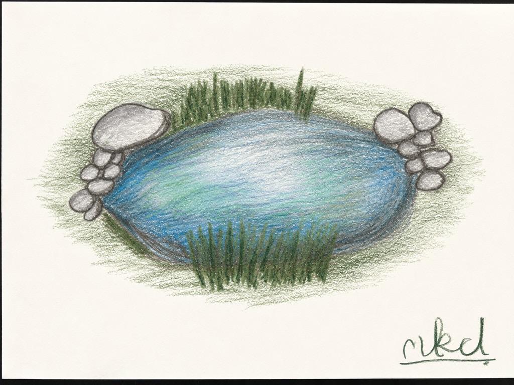 Emerald Pond — original colored pencil artwork by McKenzie